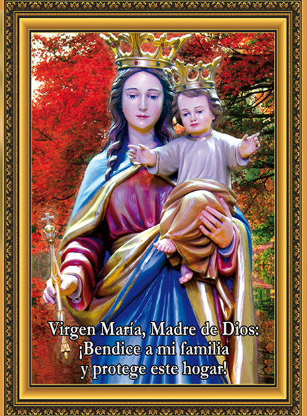 Cuadrito protección Virgen María, Madre de Dios